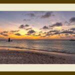 101-E21 Caribbean Beach Sunset, Aruba cream mat