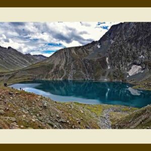 101-E37 Vishansar Lake Sonmarg, cream mat