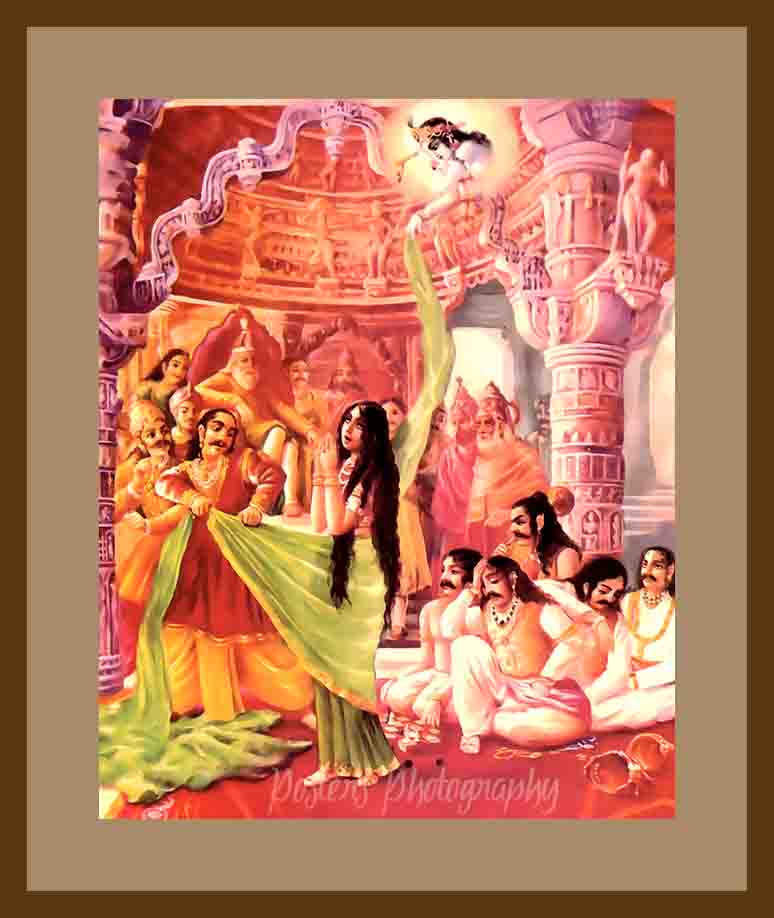Hindu Gods and Cosmos Posters Photography Draupadi Vastaharan