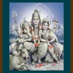 401-B41 Shiva Parvati dark teal mat