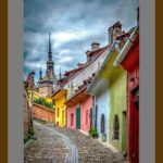 105-B06 Colourful Houses – Old Town Sighisoara grey mat