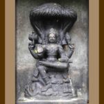 105-D56 Dakshinamurthi Stone Sculpture brown mat