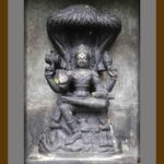 105-D56 Dakshinamurthi Stone Sculpture grey mat