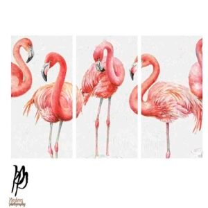 Flamingo Art Tryptech