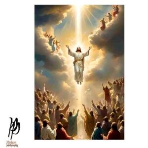 Jesus Rising to Heaven Biblical Art Print