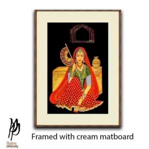 Ethnic Rajasthani Lady Wall Art - Image 3