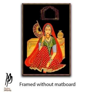 Ethnic Rajasthani Lady Wall Art - Image 4