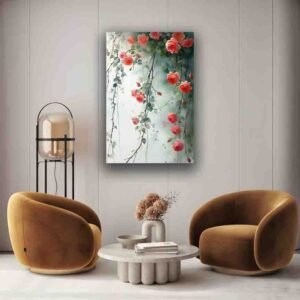 Blush Rose Cascade – Elegant Floral Wall Art - Image 4