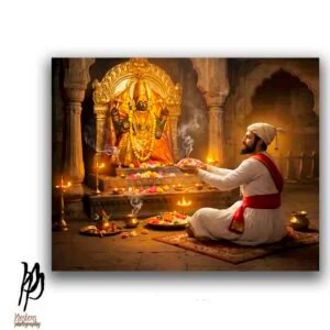 Shivaji Maharaj offers puja to Goddess Bhavani